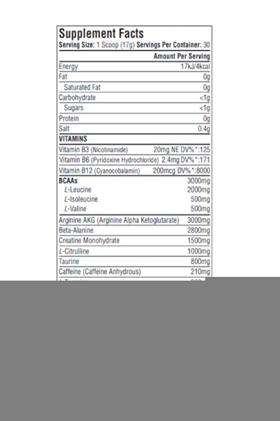 Predator Pre-workout Portakal Aroma 510g Preworkout Güç Ve Performans Aminoasit