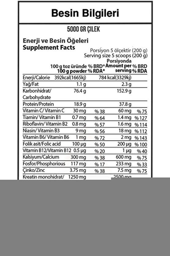 Progainer 5 Kg Çilekli Karbonhidrat Tozu