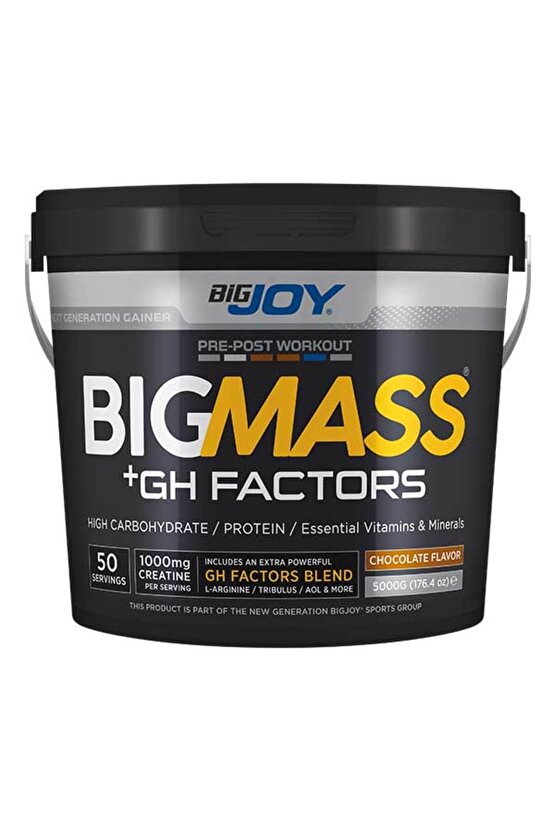 Bigjoy Big Mass Gh Factors 5000 gr Çikolata Aromalı Pro Mass Gainer