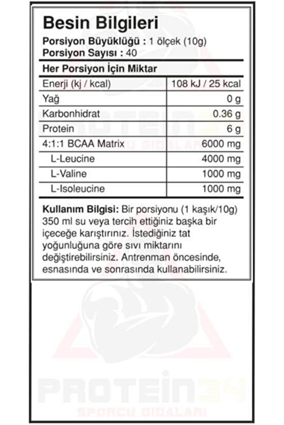 Bigjoy Bcaa Pro 4:1:1 400 gr Yeşil Elma Aromalı