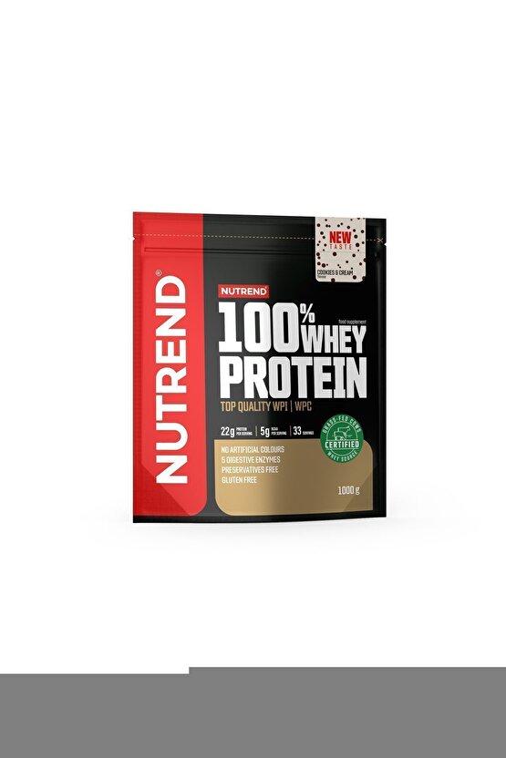 %100 Whey Protein 1000 gr - Cookies & Cream- Kurabiye