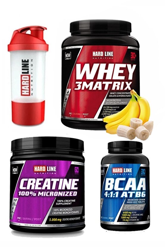 Whey 3matrix 908 G - Muz Bcaa 4:1:1 120 Tablet Kreatin Mikronize 300 G