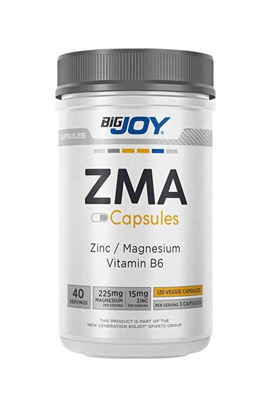 Zma 120 Veggie Kapsül Vitamin Mineral Amino Asit Gıda Takviyesi