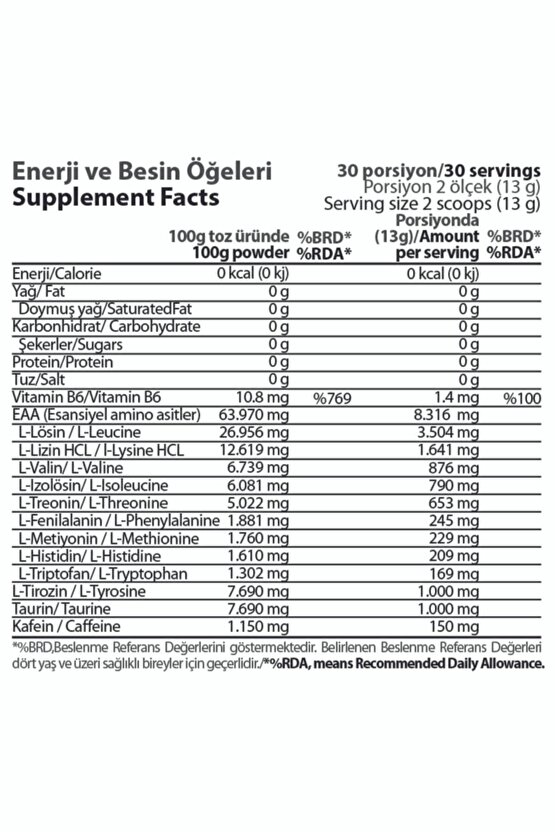 Amino9 Eaanrgy Yeşil Elma Limon