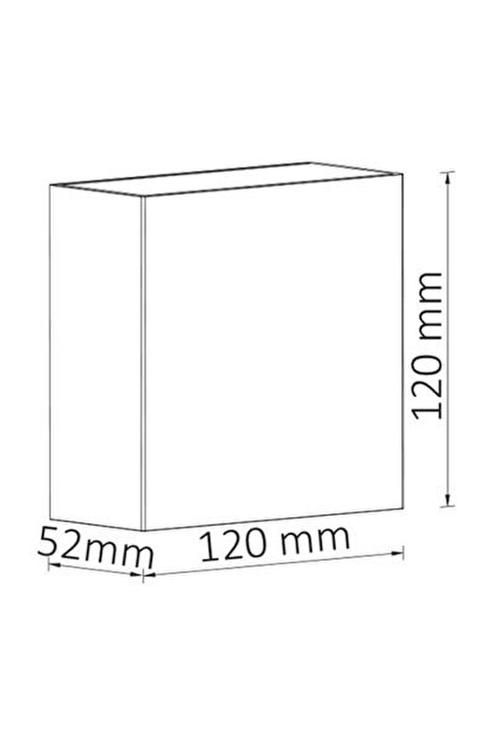 Ack AH07-03501 4Watt Dekoratif LED Duvar Aplik Günışığı Siyah Kasa