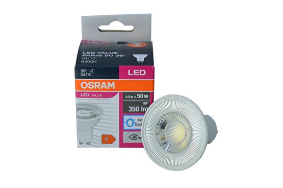 Osram 4.5W 350 Lümen 6500K Beyaz Işık Gu10 Duylu Buzlu Cam Led Lamba