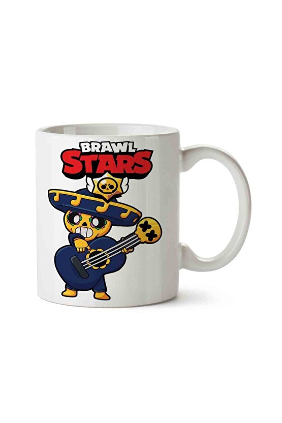 Brawl Stars Poco Temalı Beyaz Kupa Bardak Porselen