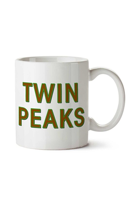 Twin Peaks Logo Temalı Beyaz Kupa Bardak Porselen