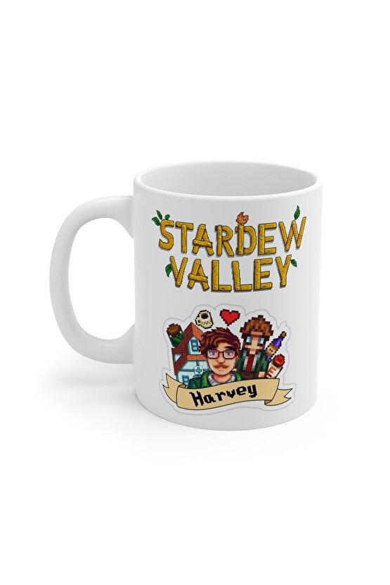 Stardew Valley Temalı A Kalite Beyaz Kupa Bardak Porselen