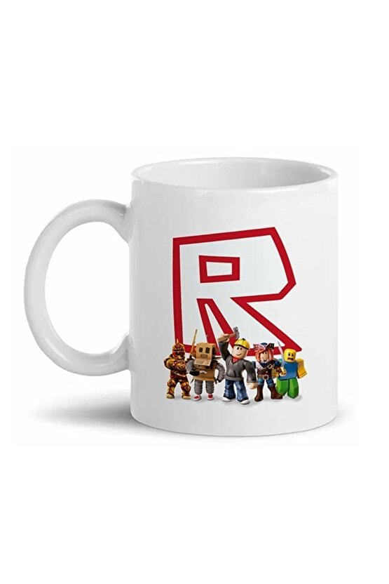 Roblox Karakterler Temalı Beyaz Kupa Bardak Sevgiliye Arkadaşa Hediye