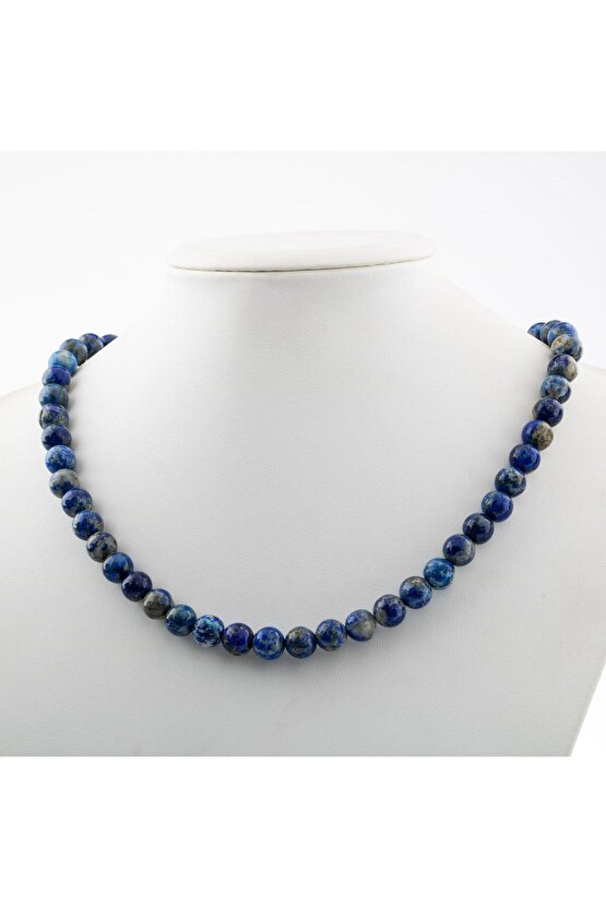 Lapis Lazuli 8 mm Dizi Doğal Taş Kolye