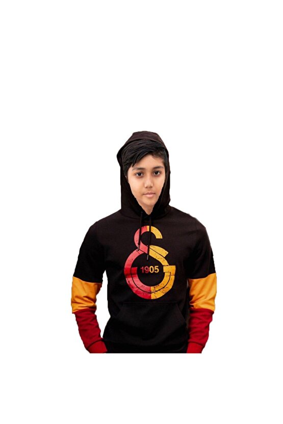 Lisanslı Büyük Armalı Siyah Çocuk Sweatshirt