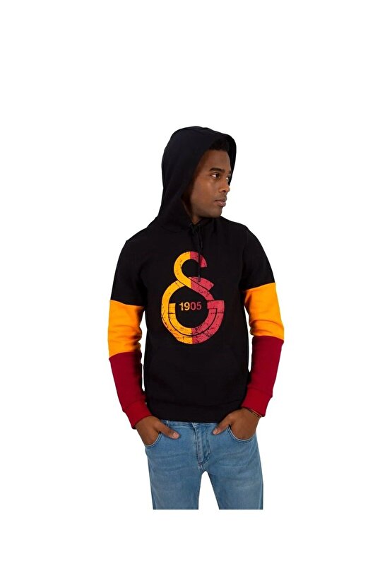 Lisanslı Büyük Armalı Siyah Sweatshirt