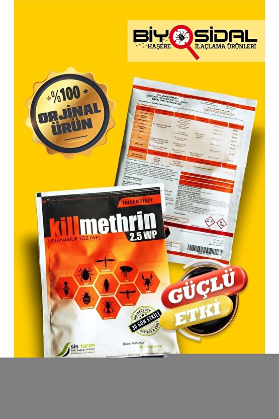 Killmethrin 2.5 Wp Akrep Ve Haşere Öldürücü 30 Gr