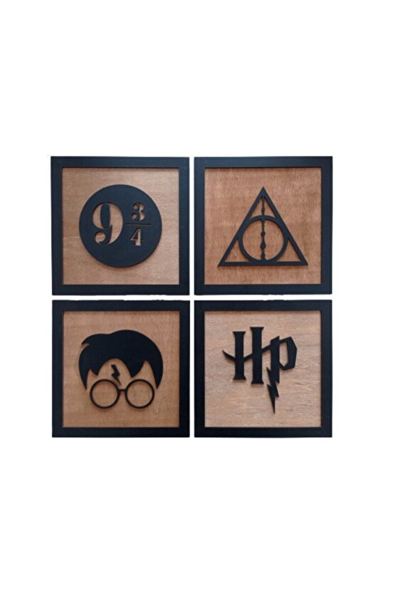 Harry Potter Dekoratif Tablo 4lü Set