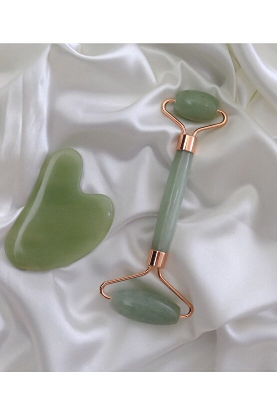 Aventurin Gua Sha Ve Face Roller Set