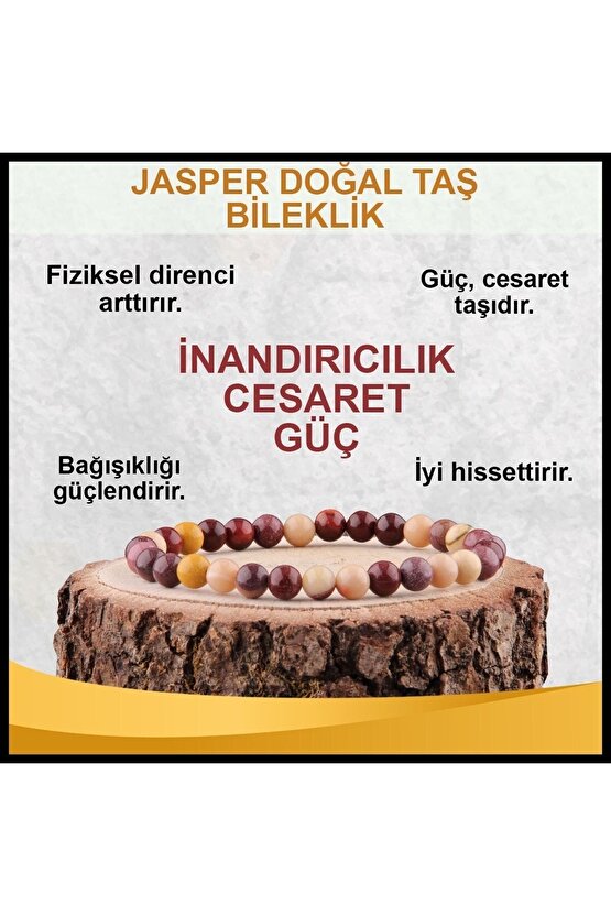 Jasper Doğal Taş Bileklik 8 Mm