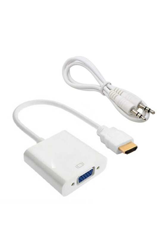 Hdmı To Vga Hdmi To Vga Adaptör Ses Çıkışlı Kablolu Dönüştürücü