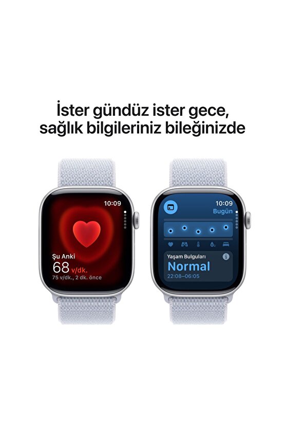 Watch Series 10 GPS 46mm Gümüş Alüminyum Kasa + Bulut Mavisi Spor Loop