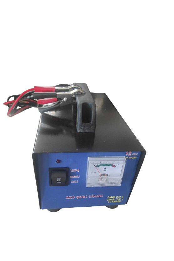 MOTOR TEKNESİ AKÜSÜ ŞARJ CİHAZI ALETİ MAKİNESİ 12 VOLT 20 A