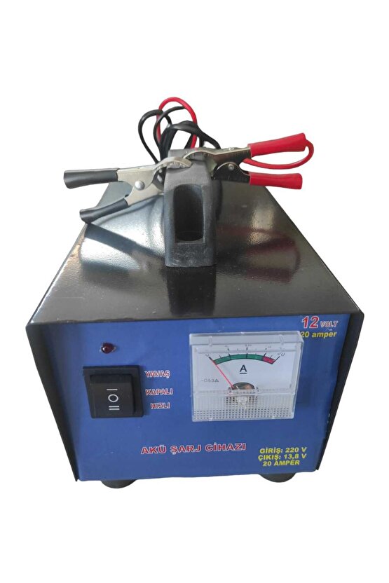 MOTOR TEKNESİ AKÜSÜ ŞARJ CİHAZI ALETİ MAKİNESİ 12 VOLT 20 A