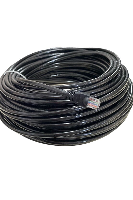 1 Giriş 4 Çıkışlı Internet Dağıtıcı Çoğaltıcı Port Kablolu+2*5 METRE CAT6 KALIN SİYAH KABLO