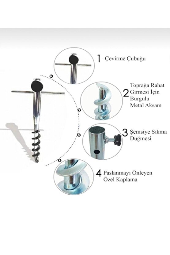 Metal Şemsiye Kazığı