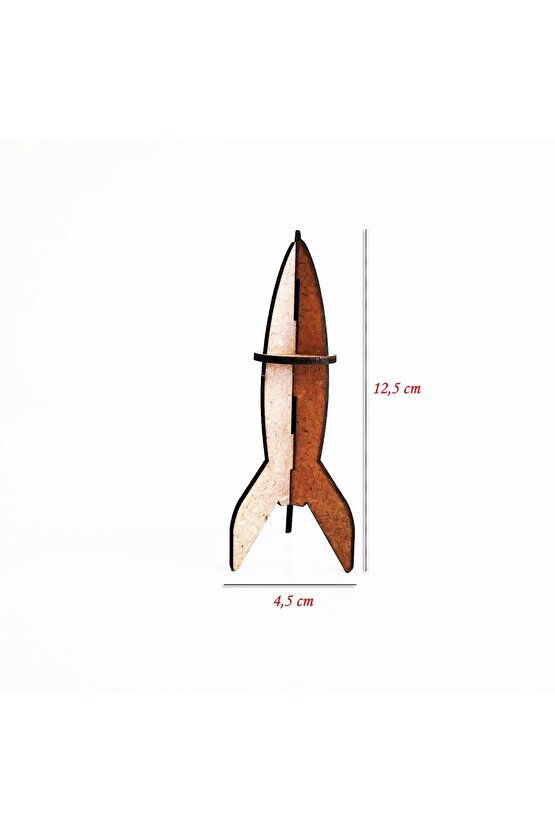 Boya Setli, 3d Ahşap Boyama Maketi Roket Maket Etkinlik Oyunu