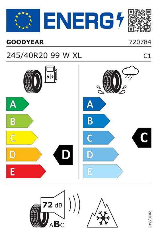 24540 R20 99W XL UltraGrip Performance + FP Kış Binek 2024