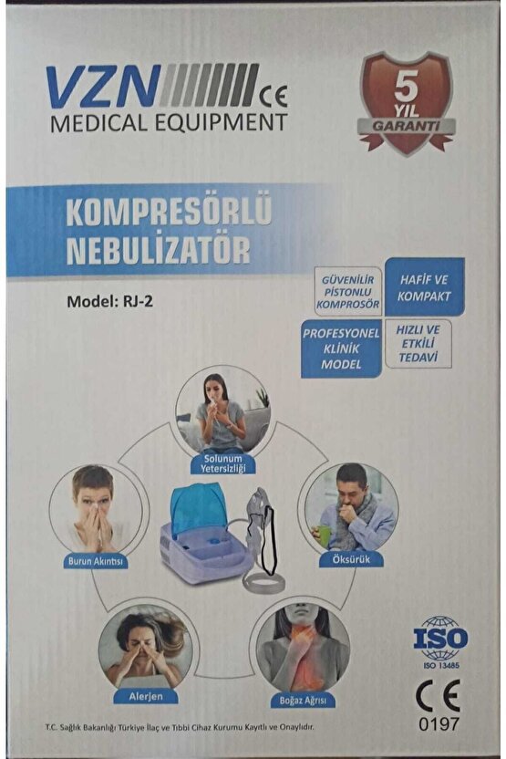 Vzn Rj-2 Model Kompresörlü Nebulizatör