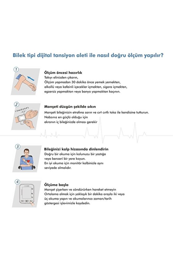 Bp-2206 Bilekten Otomatik Digital Tansiyon Aleti (5 Yıl Garantili)