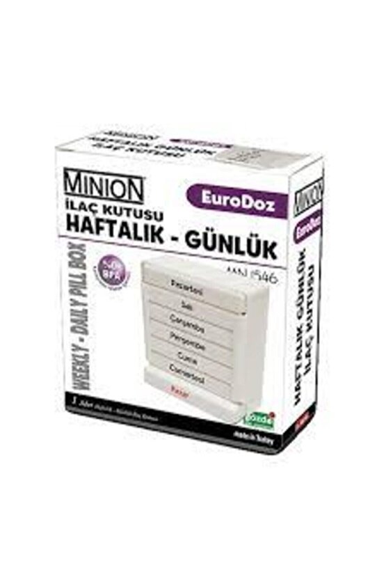 Haftalık Günlük Çekmeceli İlaç Kutusu