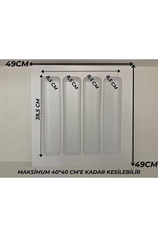 49x49 Çekmece Içi Beyaz Kepçelik Ücretsiz Kesim (40X40 CME KADAR KESİLEBİLİR)