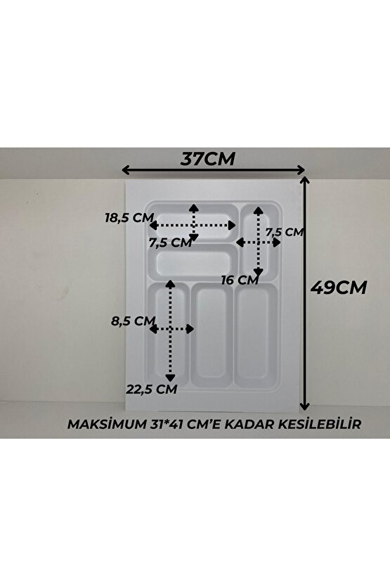 37x49 Cm. Beyaz Kaşıklık Ve Kepçelik 2li Set (32X41 CME KADAR KESİLEBİLİR)