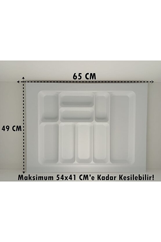 65x49 Cm. 9 Gözlü Beyaz Çekmece Içi Kaşıklık 54*41 Cme Kadar Kesebilirsiniz