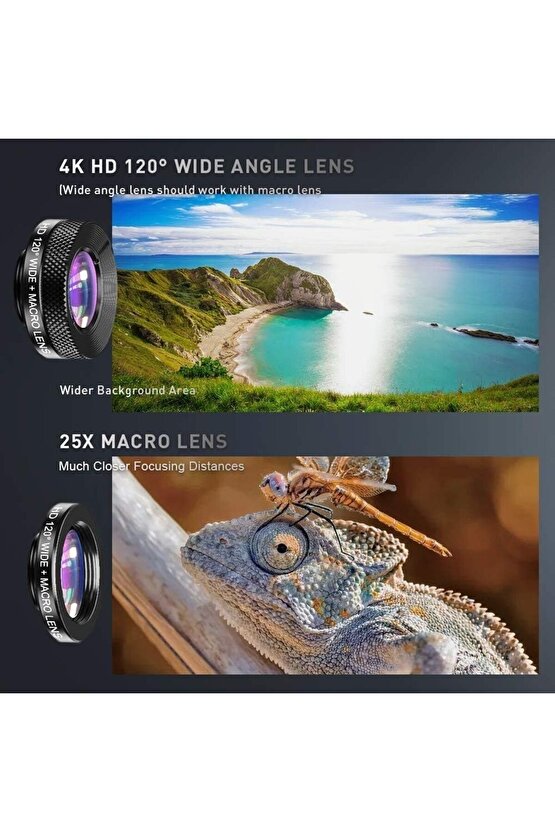 22X teleskop Zoom Lens makro geniş balıkgözü Lens HD telefon kamera Lens Mobil Fotoğrafçılık Kiti