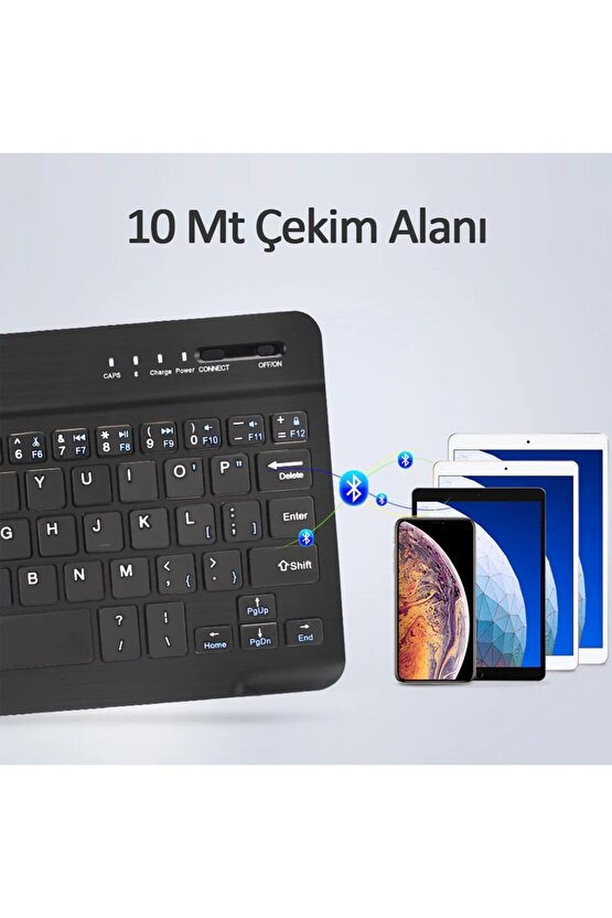 Lenovo Tab M11 Uyumlu SwiftKey-BM 510 Siyah Kablosuz Bluetooth Tablet Klavyesi