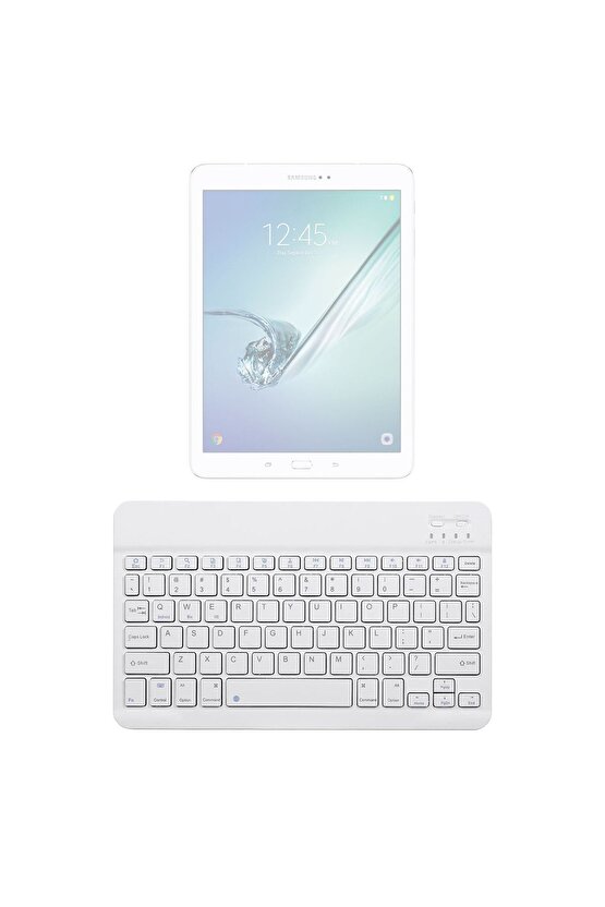 Galaxy Tab S2 Uyumlu SwiftKey-BM 500 Beyaz Kablosuz Bluetooth Tablet Klavyesi