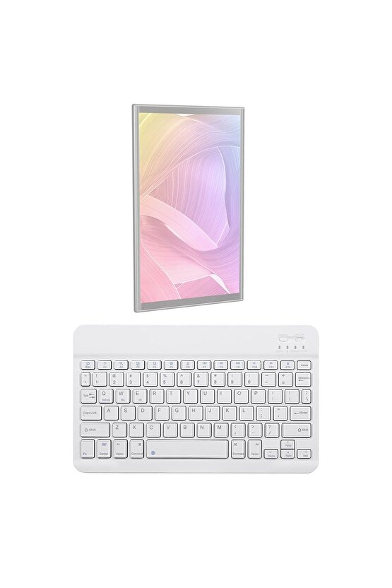 Philips M10 S411J Uyumlu SwiftKey-BM 500 Beyaz Kablosuz Bluetooth Tablet Klavyesi