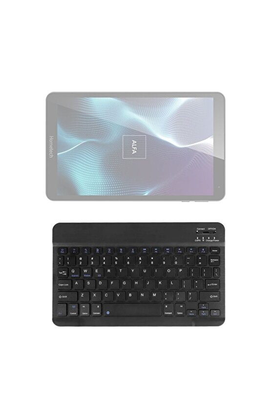 Hometech Alfa 10TX Pro Uyumlu SwiftKey-BM 510 Siyah Kablosuz Bluetooth Tablet Klavyesi