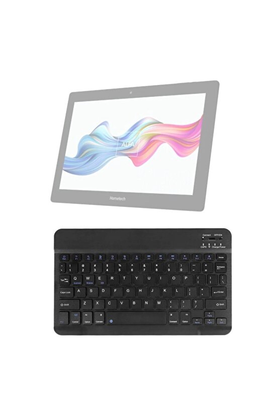 Hometech Alfa 10RC Uyumlu SwiftKey-BM 510 Siyah Kablosuz Bluetooth Tablet Klavyesi