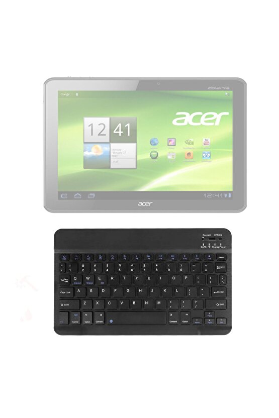 Acer Iconia Tab A501 Uyumlu SwiftKey-BM 510 Siyah Kablosuz Bluetooth Tablet Klavyesi