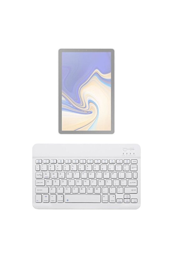 Samsung Galaxy Tab S4 Uyumlu SwiftKey-BM 500 Beyaz Kablosuz Bluetooth Tablet Klavyesi