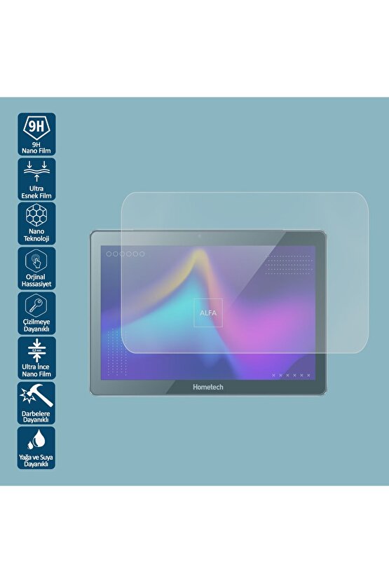 Hometech Alfa 10yf 10.1 İnç Tablet Ekran Koruyucu Nano Film