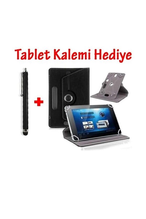 General Mobile E Tab 20 Üniversal Dönerli Standlı Tablet Kılıfı +tablet Kalemi Hediye