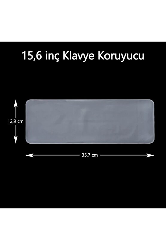 15.6 İnç Laptop İçin Premium Şeffaf Silikon Klavye Koruyucu