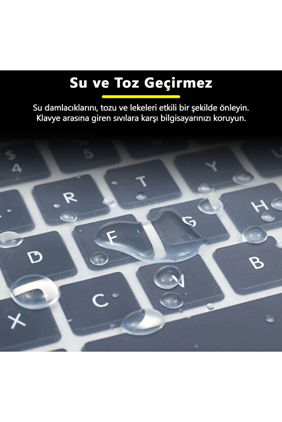 15.6 İnç Laptop İçin Premium Şeffaf Silikon Klavye Koruyucu