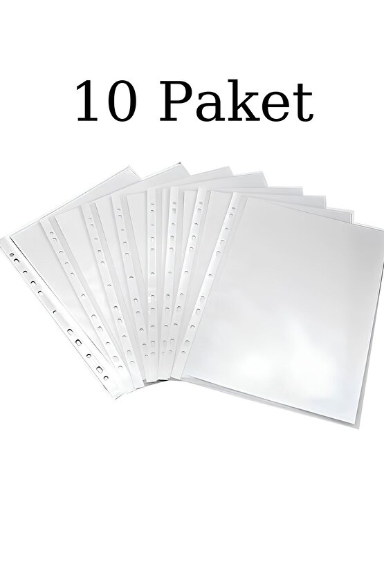 ECO Şeffaf Poşet Dosya - 10 Paket (1000 Adet) Dayanıklı ve Kullanışlı