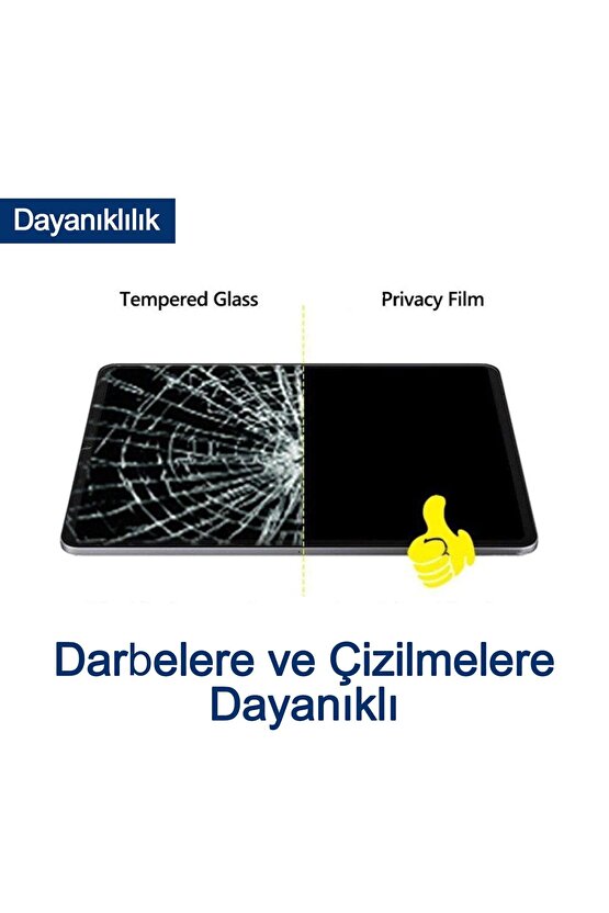 Hometech Mıd 710 7.0 uyumlu Privacy Darbe Emici 9h Nano Hayalet Film+temizlik Seti