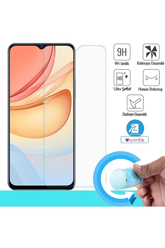 Honor 8a 2020 Gerçek A+ Kırılmayan Nano Cam + Dijital Ekran Temizleme Seti Uyumlu